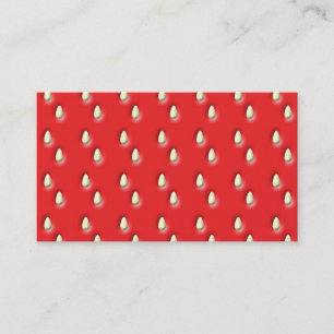 Carte De Visite Modèle rouge de fraise