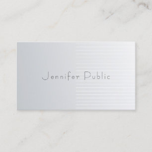 Carte De Visite Modèle Silver professionnel élégant moderne tendan