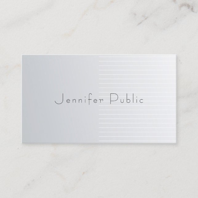 Carte De Visite Modèle Silver professionnel élégant moderne tendan (Devant)