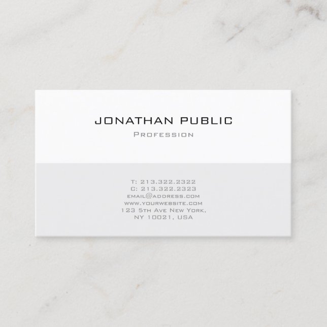 Carte De Visite Modèle simple Creative Modern Professional Haut (Devant)
