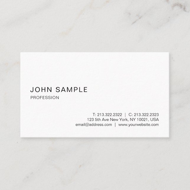 Carte De Visite Modèle simple Creative Modern Professionnel (Devant)