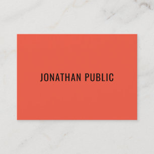 Carte De Visite Modèle simple moderne tendance bleu rouge orange