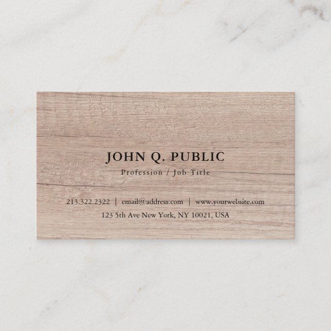 Carte De Visite Modèle simple personnalisé élégant (Devant)