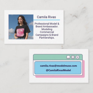 Carte De Visite Modèle tendance ambassadeur de marque de modèle éd