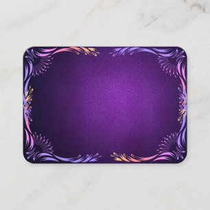 Carte De Visite Modèle violet profond avec conception de la bordu