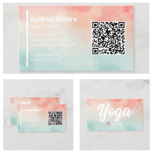 Carte De Visite Modèles de conception pour professeurs de yoga pro