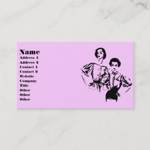 Carte De Visite Modèles de mode rétro