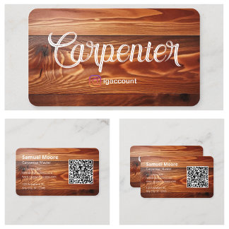 Carte De Visite Modèles pour menuisiers ébénistes et charpentiers