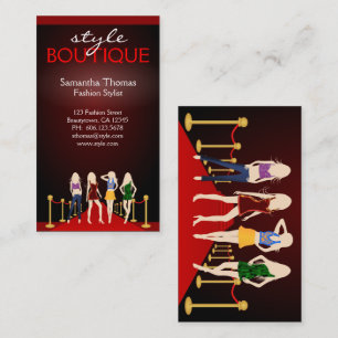 Carte De Visite Modèles sur la boutique de mode de tapis rouge