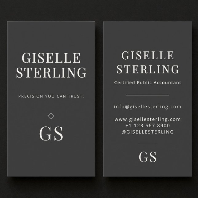 Carte De Visite Modern Accountant Tax Preparer CPA (Créateur téléchargé)