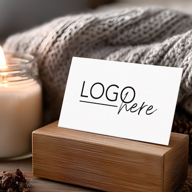 Carte De Visite Modern Add Your Logo QR Code Professional (Modern Add Your Logo QR Code Professional Business Card)