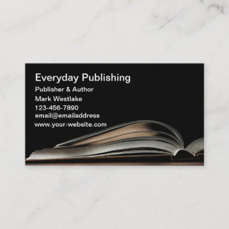 Carte De Visite Modern Book Publishing & Author Theme