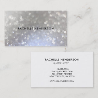 Carte De Visite Modern chic silver minimalist professional