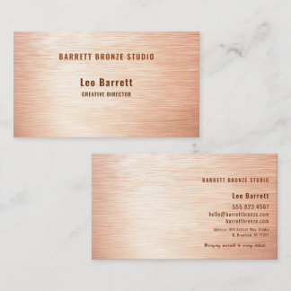Carte De Visite Modern Copper Hairline Design Professional