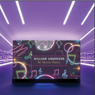 Carte De Visite Modern DJ Music Event