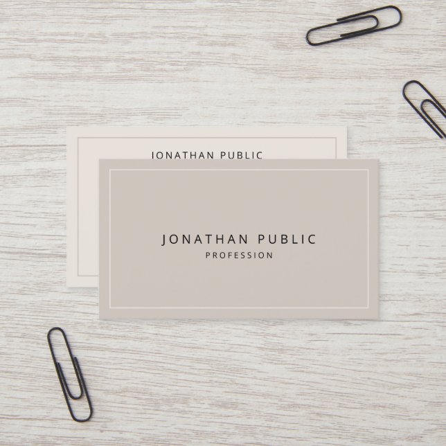 Carte De Visite Modern Elegant Luxury Colors Create Your Own (Devant/Arrière en situation)