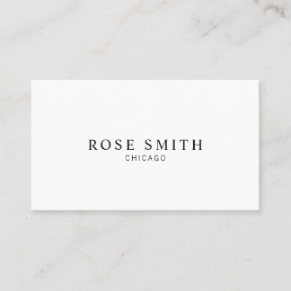 Carte De Visite Modern Elegant Professional Black and White