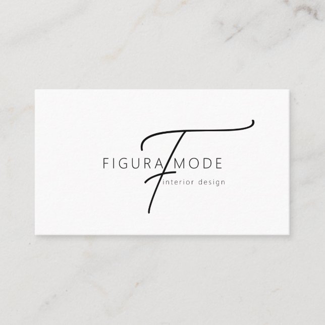 Carte De Visite Modern Interior Designer Business Card (Devant)