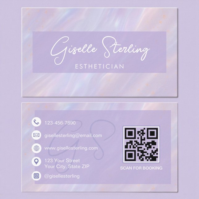 Carte De Visite Modern Iridescent Skincare Professional (Créateur téléchargé)