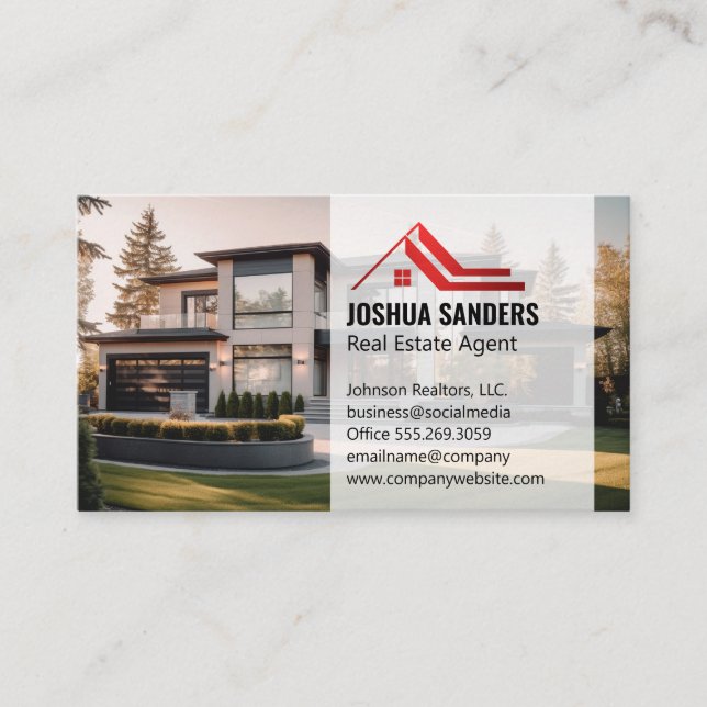 Carte De Visite Modern Luxury Real Estate Property (Devant)