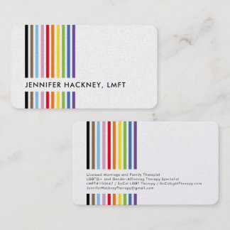Carte De Visite MODERN MINIMAL colorful simple rainbow pride LGBTQ