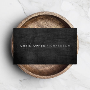 Carte De Visite MODERN & MINIMAL on BLACK WOOD