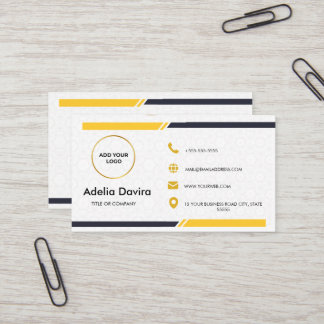 Carte De Visite Modern Minimal White Gold Consultant Business Card