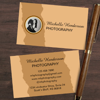 Carte De Visite Modern Minimalist Terracotta 1 Photo