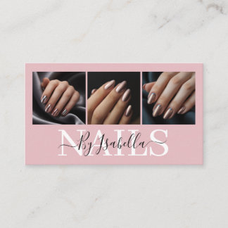 Carte De Visite Modern Nail Artist Photo Typography