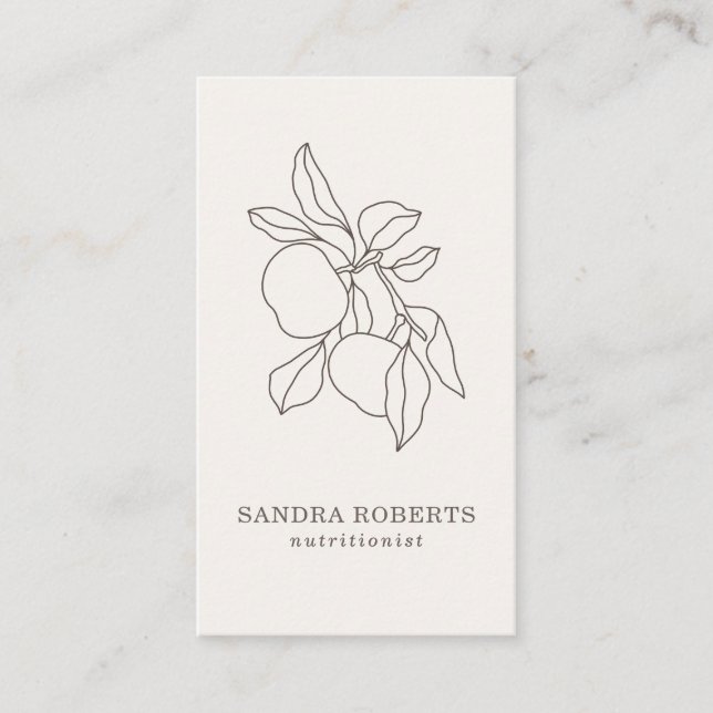 Carte De Visite Modern  nutritionist Business Card (Devant)