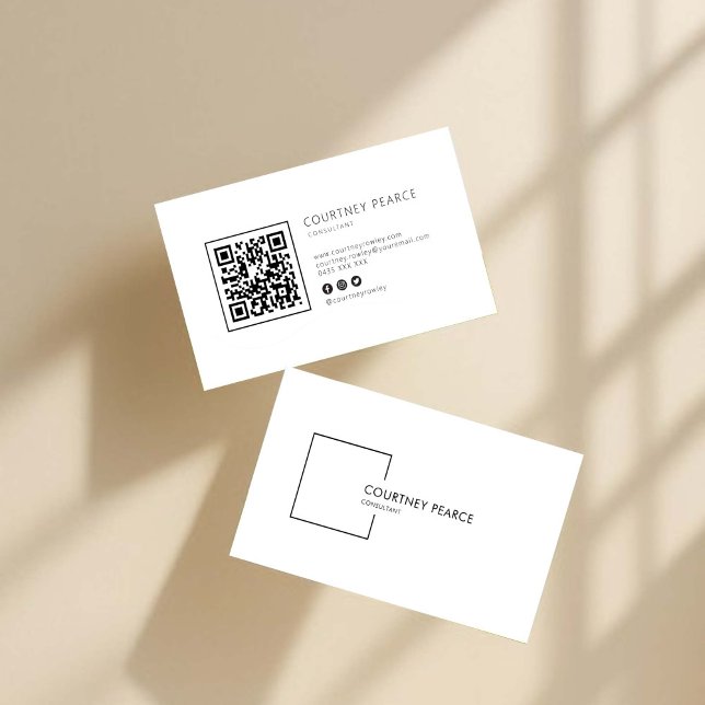 Carte De Visite Modern professional business card with QR code (Créateur téléchargé)