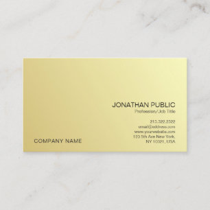 Carte De Visite Modern Professional Elegant Gold Look Company