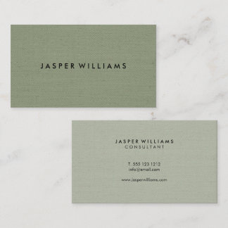 Carte De Visite Modern Professional Minimal Sage Green 