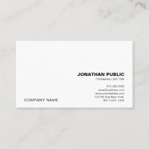 Carte De Visite Modern Professional Simple Elegant White Company