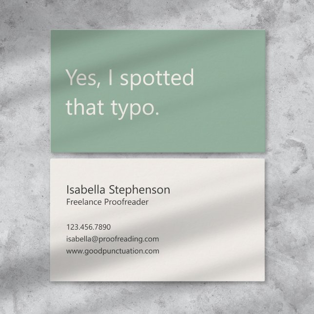 Carte De Visite Modern Proofreader Freelance Writing (Créateur téléchargé)