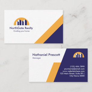 Carte De Visite Modern Real Estate Bold Professionnel NorthGate