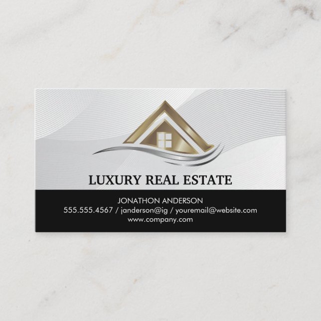 Carte De Visite Modern Real Estate Logo | Property Management (Devant)