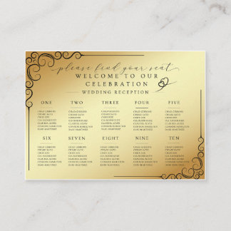 Carte De Visite Modern Seating Arrangement Template - Editable Cla