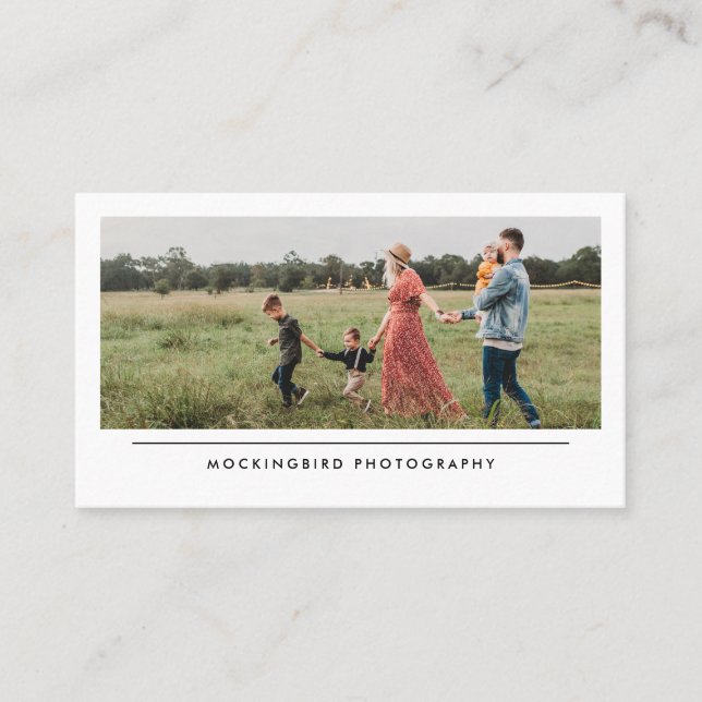 Carte De Visite Modern Simple Minimalist Family Photography (Devant)