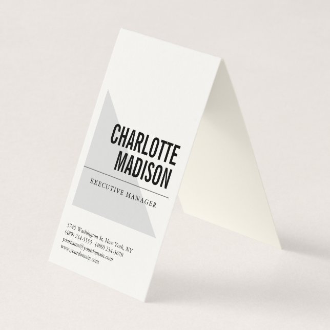 Carte De Visite Modern Simple Trendy Minimalist Plain Cream (Devant)