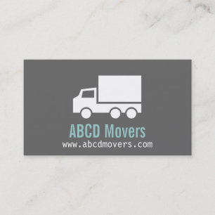 Carte De Visite Modern, Sleek, Chic, Mover Company, camion blanc
