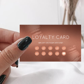 Carte De Visite Modern Stylish Bronze Logo Customer Loyalty
