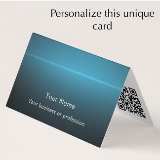 Carte De Visite Modern Stylish Custom Text QR Code Technology
