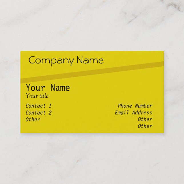 Carte de visite Modern Yellow Modèles Company (Devant)