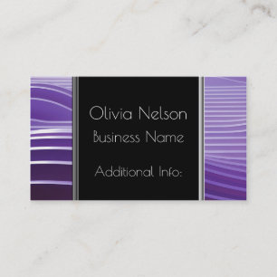 Carte de visite moderne à rayures vertes