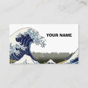 carte de visite moderne à vagues marines