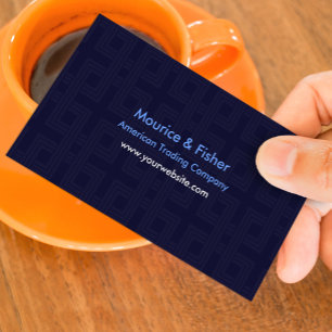Carte de visite moderne Abstrait bleu