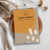 MODERNE ABSTRAIT RUST ORANGE KRAFT EARRING AFFICHE