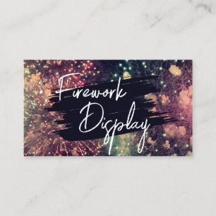 Carte De Visite Moderne Ajouter votre QR Code Firework Display Com