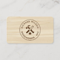 Moderne apparence de grain de bois logo de charpen